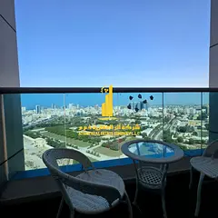 Fully furnished one-bedroom apartment ( 2 bathrooms ) with a hall, with balcony, including all servi
