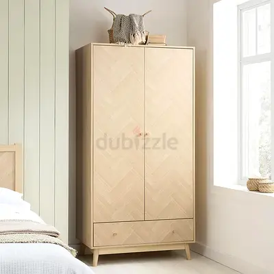 Light oak finish 2 door Wardrobe