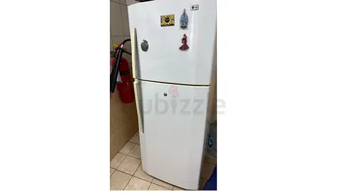 White Double-Door Refrigerator - Good Working Condition