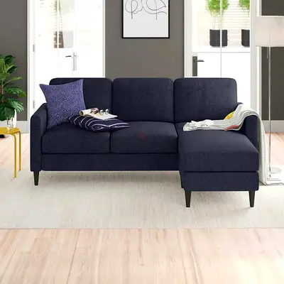 Charcoal gray soft velvet 4 seater couch