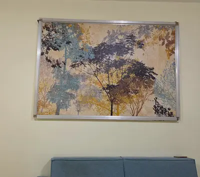 Framed Wall Art Canvas — Trees Multicolor, Good Condition