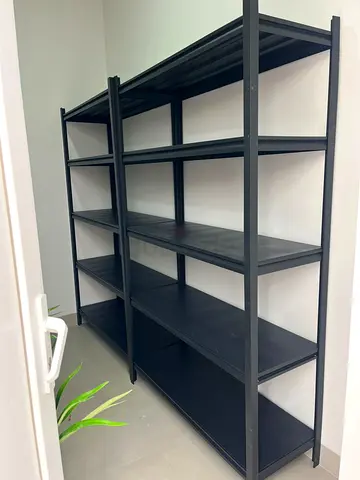 Heavy-duty Black Metal Storage Shelving Unit - 5Tier, Industrial Grade