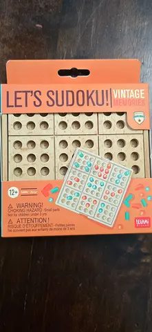 Lets Sudoku Vintage Wooden Puzzle Game - Complete Set