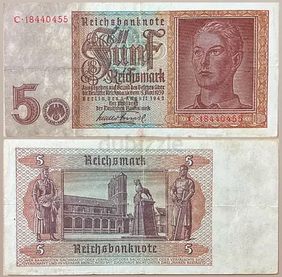 5 Deutsche Mark 1942 banknote