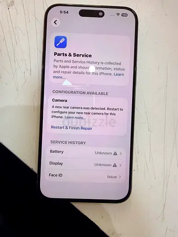 Iphone 15pro max 256 face id not working