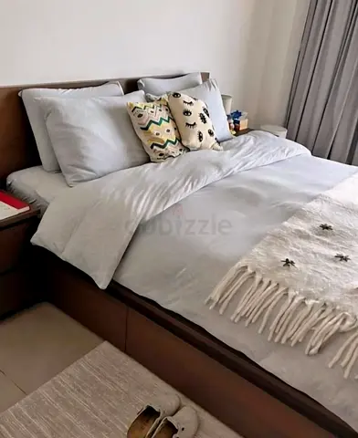 IKEA MALM Queen size bed frame with mattress - perfect condition