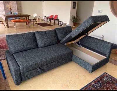 Convertible L-Shape Sofa Bed for Everyday Comfort  A stylish L-shape sofa bed that transforms into