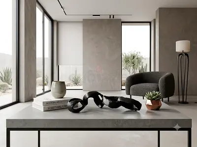 Modern black metal ring sculptures - decorative accent