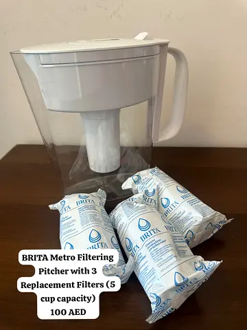 BRITA Metro Water Filtering Pitcher with 3 Replacement Filters