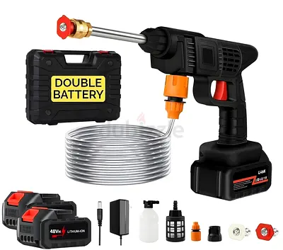 Cordless High-Pressure Battery Power Washer with Accessories - 48V (2 Batteries)