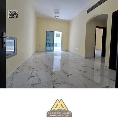 🏡 Annual rental: 1-bedroom apartment with a hall in Al Jurf 2. Master bedroom, external bathroom, balcony, new building with excellent finishing. Ann