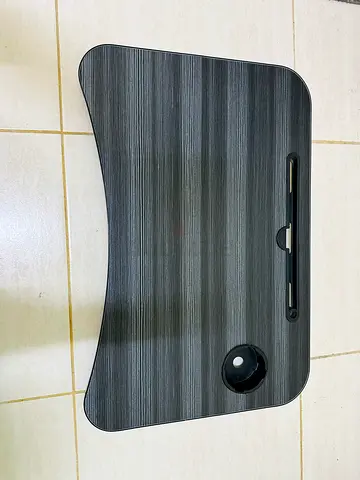 Portable lap desk with tablet slot and cup holder - excellent condition