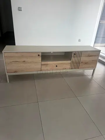 Home Centre TV unit / media console in white and oak finish