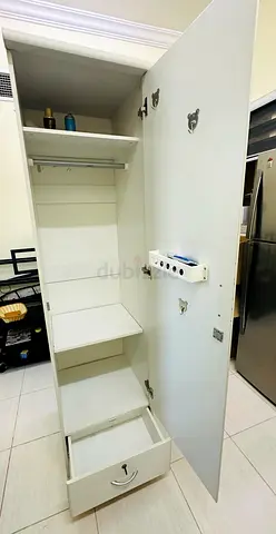 White Single-Door Wardrobe / Armoire - Good Condition