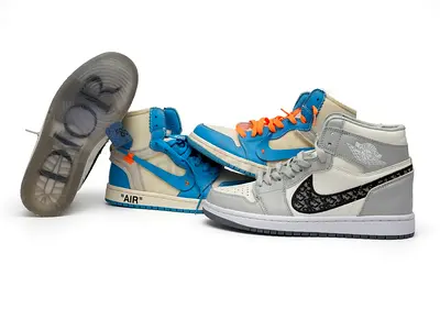 Jordan 1 Dior and Jordan 1 Off-White High Quality Piece Bundle – Barely Worn