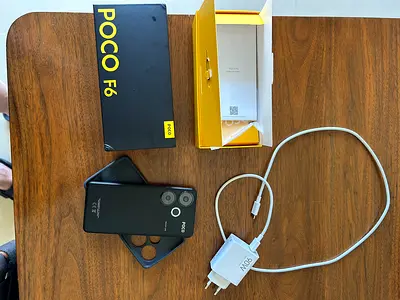 POCO F6 with original charger, case and box - mint condition