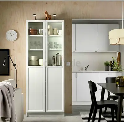 Cabinet with half glass door