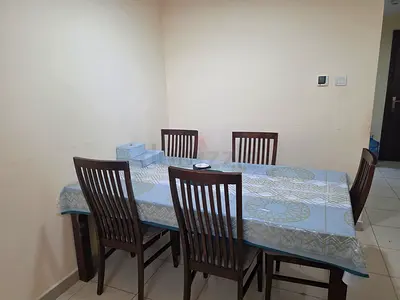 Wooden 6-Seater Dining Table with Chairs - Dark Finish