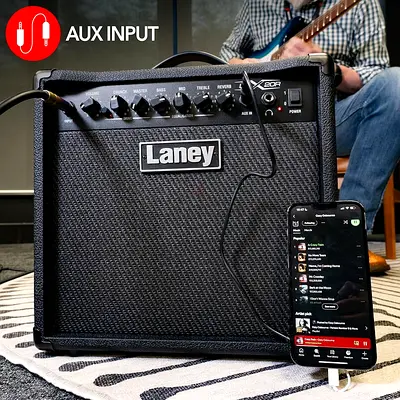 Laney LX20R Guitar Combo 20W 8 Inch Woofer Reverb, Black