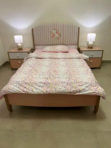 Home center bed set and study table