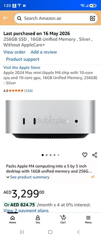 Brand new Apple Mac mini (M4) - 256GB SSD, 16GB Unified Memory - Silver