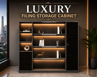 Luxury Filing Storage Cabinet – Modern Office Display Cabinet For UAE Offices