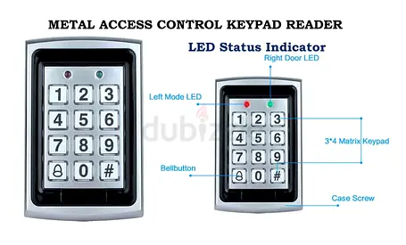 Metal Keypad Access Control Reader with LED Indicator
