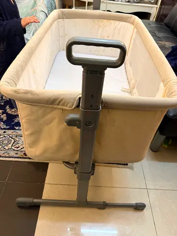 Lightweight Beige Bassinet / Cradle - Foldable  Adjustable Height