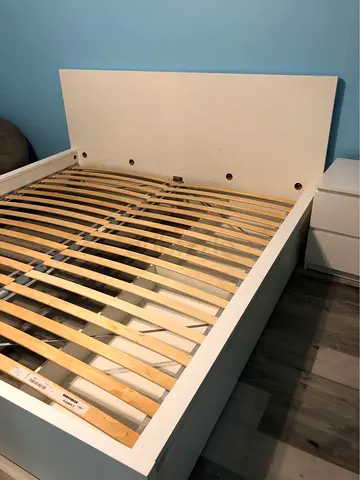 IKEA MALM Queen  bed frame with ikea mattress perfect condition