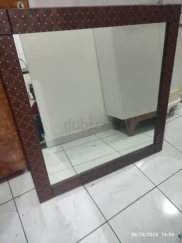 Mirror with wooden frame