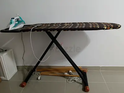 Ironing board with steam iron - good working condition