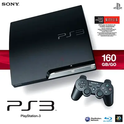 Sony PlayStation 3 Slim 160GB with DualShock 3 - Good Working Condition