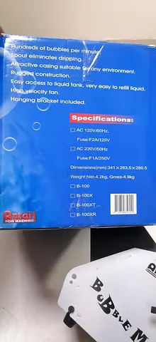 Portable Bubble Machine - Heavy Duty B-100 Bubble Maker (Used)with one liter chemical free delivery,