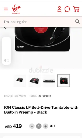 Ion classic LP Belt- Drive turnable with Build in Amplifier