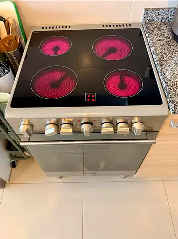 Bompani latest model full electric ceramic 4 hobs stove oven fan cooking range 60x60
