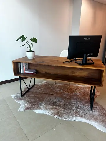 Crate and Barrel wooden desk