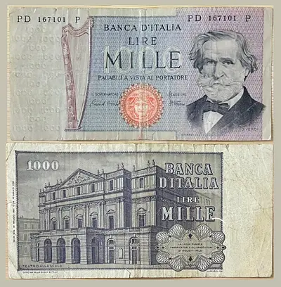 Italian 1000 Lire banknote