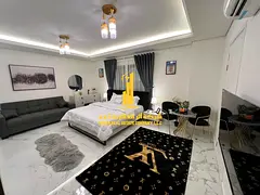 For monthly rent in Ajman - Studio apartment semi-detached kitchen, open view, fully furnished new w