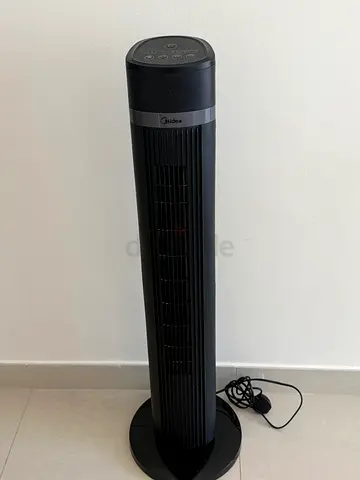 Midea Tower Fan - Black, Oscillating, Remote Control Included