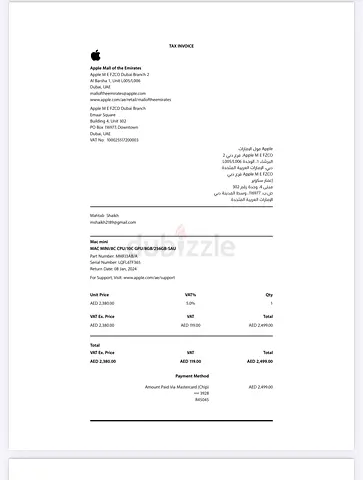 Apple Mac mini (M2, 256GB)  + 32 Inch 4k ROG monitor- Original Invoice Included. Used only few times