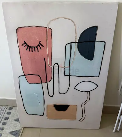 Abstract Minimalist Mixed-Media Wall Art Canvas