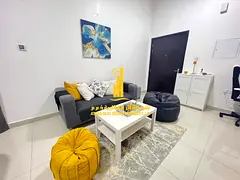 Furnished Studio apartment for monthly rent 🏡 in Ajman, Al Jurf 2 ✔️ Including bills & in