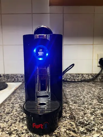 First 1 Coffee Capsule Machine,  Black  Chrome, Excellent Working Condition