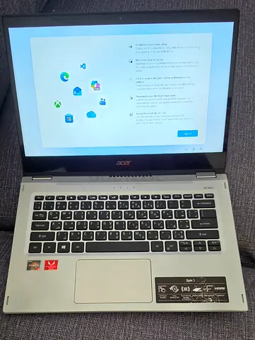 Acer Spin 3 Convertible Laptop - Ryzen, 14-inch, Silver Metal