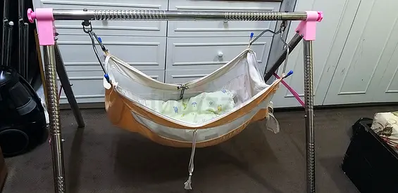 Portable Baby Hammock Cradle with Stand -  Asian style baby jhoola