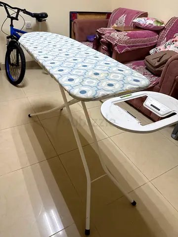 Used Folding Ironing Board with Iron Rest - Good Condition