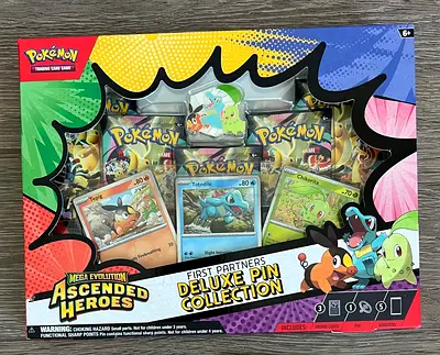 Pokémon Ascended Heroes First Partners Deluxe Pin Collection – Factory Sealed | Multiple Availa