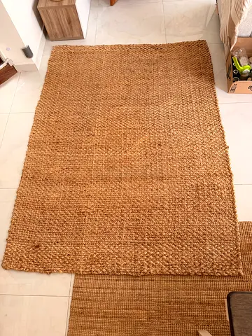 Handwoven Natural Jute Rug - Neutral Earth Tone, 3x5 ft (approx)