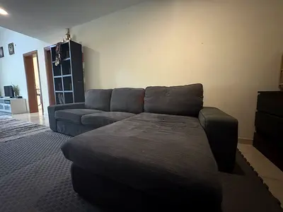 Large Dark Grey L-Shape Corner Sofa with Chaise - Comfortable 3-Seater