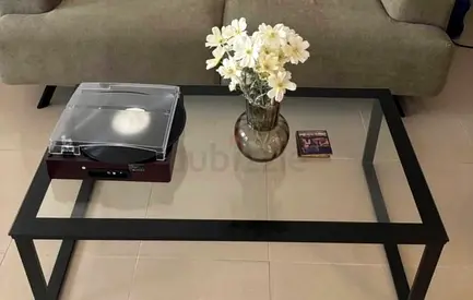 TEMPERED GLASS TOP COFFEE TABLE